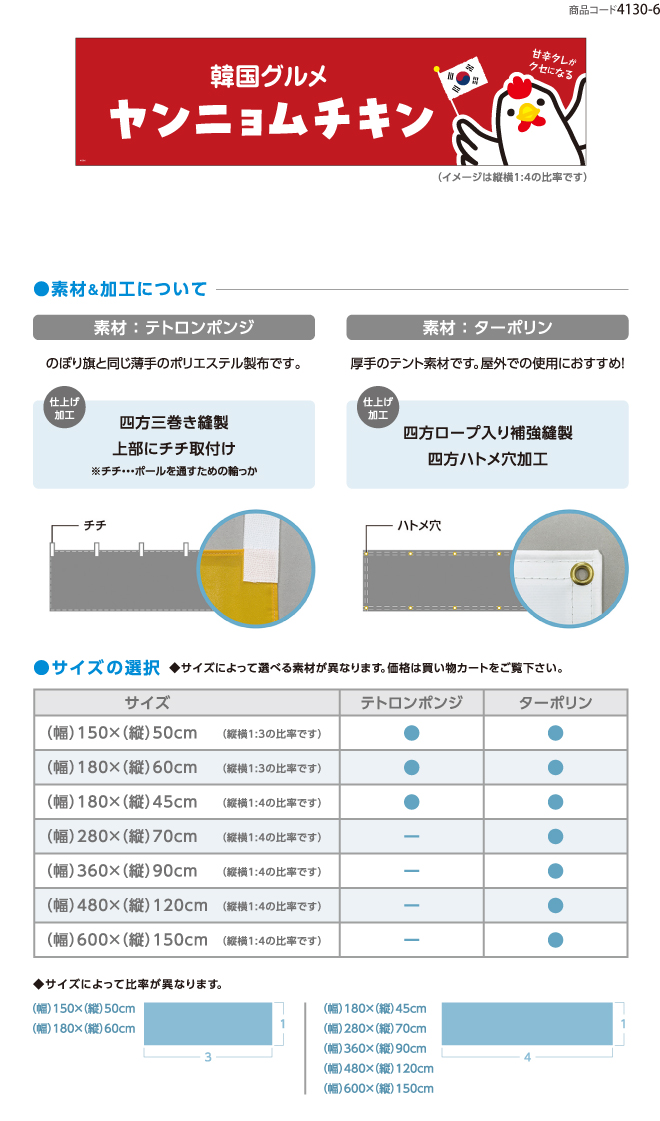 (横断幕)ヤンニョムチキン